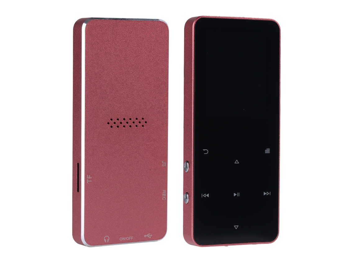 Reproductor MP4 Eifson + Tarjeta de memoria de 64 GB + Auriculares con cable (rojo)
