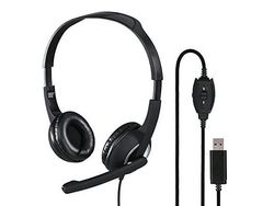 Auriculares De Escritorio Para Pc ''Hs-Usb250'' Estéreo Negro HAMA 001399