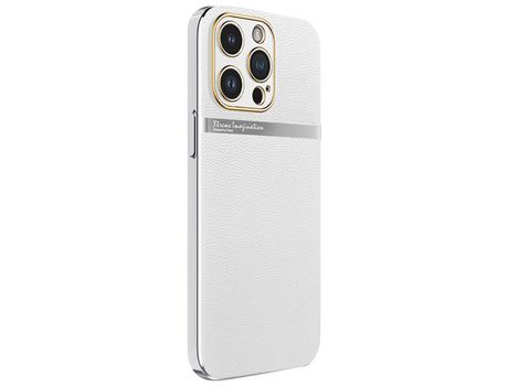 Funda para iPhone 14 Pro Max Piel Sintética Blanco