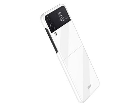 Funda para Samsung Galaxy Z Flip 4 5G Piel Sintética Blanco