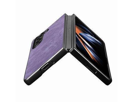 Funda para Samsung Galaxy Z Fold 5 5G Piel Sintética Morado