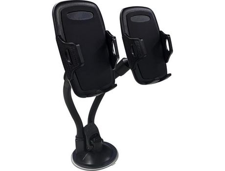 Soporte de Coche BIGBEN CONNECTED Duplo con Sistema de Montagem Ajustável para Pára-Brisas Ventilação Black