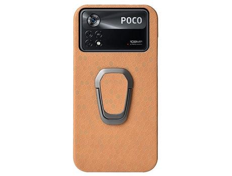 Funda para Xiaomi Poco X4 Pro 5G, Poco X4 Pro Piel Sintética Naranja