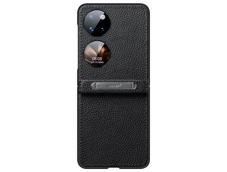 Funda para Huawei P50 Pocket, P50 SULADA Piel Sintética Negro