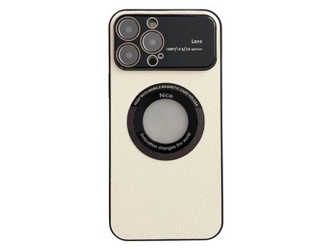 Funda para iPhone 13 Pro Max Piel Sintética Beige