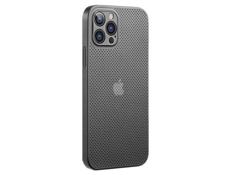 Funda para iPhone 13 Pro Max Piel Sintética Negro