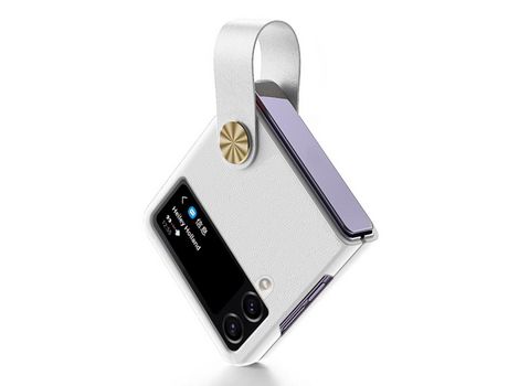Funda para Samsung Galaxy Z Flip 4 5G GKK Piel Sintética Blanco