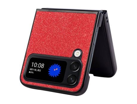 Funda para Samsung Galaxy Z Flip 4 5G Piel Sintética Rojo