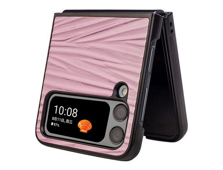 Funda para Samsung Galaxy Z Flip 4 5G Piel Sintética Morado
