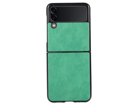 Funda para Samsung Galaxy Z Flip 3 5G Piel Sintética Verde