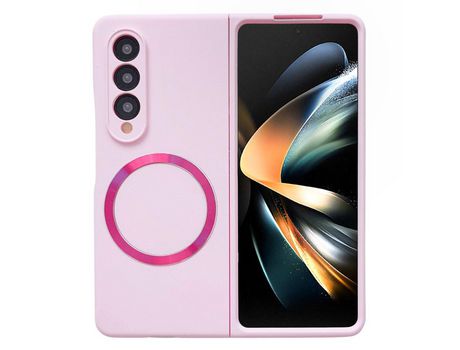 Funda para Samsung Galaxy Z Fold 4 5G Piel Sintética Rosa