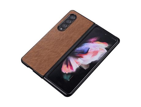 Funda para Samsung Galaxy Z Fold 4 5G Piel Sintética Marrón