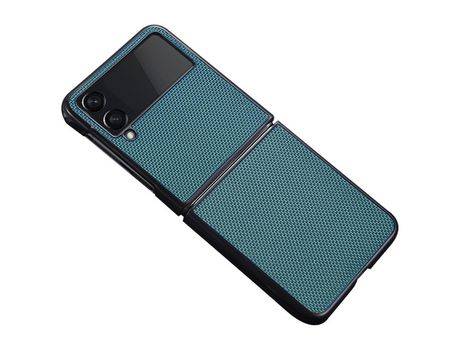 Funda para Samsung Galaxy Z Flip 4 5G Piel Sintética Azul