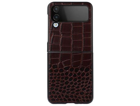 Funda para Samsung Galaxy Z Flip 4 5G Piel Sintética Marrón