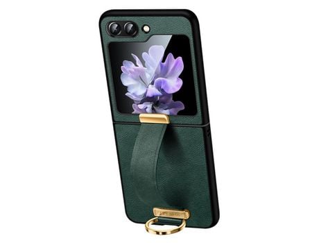 Funda para Samsung Galaxy Z Flip 5 5G SULADA Piel Sintética Verde