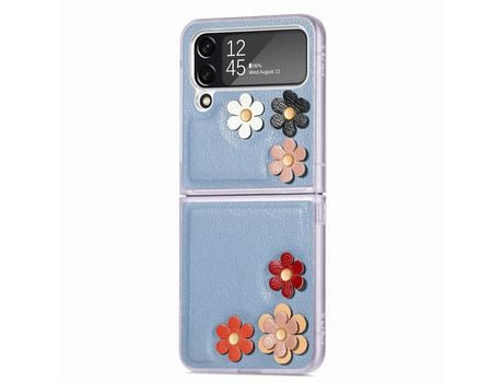 Funda para Samsung Galaxy Z Flip 4 5G Piel Sintética Azul