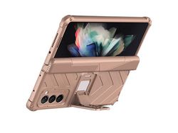 Capa para Samsung Galaxy Z Fold 2 5G Pele Sintética Dourado