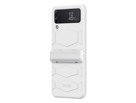 Funda para Samsung Galaxy Z Flip 4 5G Piel Sintética Blanco