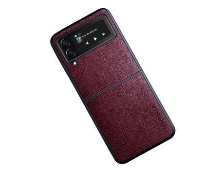 Funda para Samsung Galaxy Z Flip 3 5G AIORIA Piel Sintética Rojo