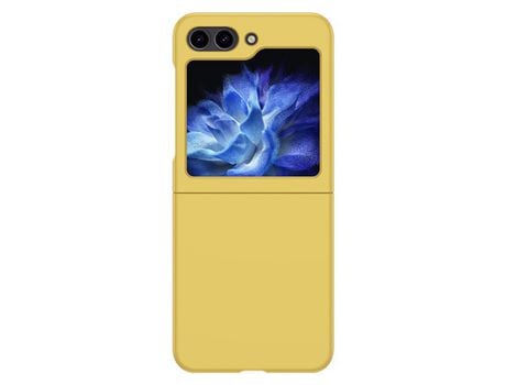 Funda para Samsung Galaxy Z Flip 5 5G Piel Sintética Amarillo