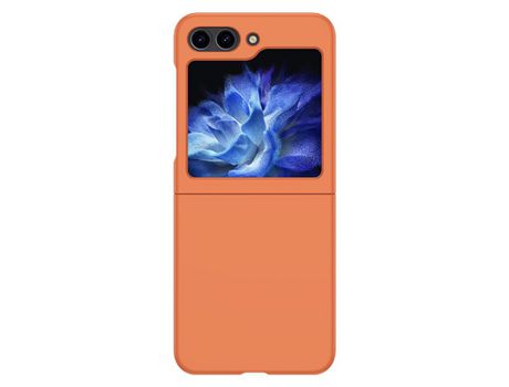 Funda para Samsung Galaxy Z Flip 5 5G Piel Sintética Naranja