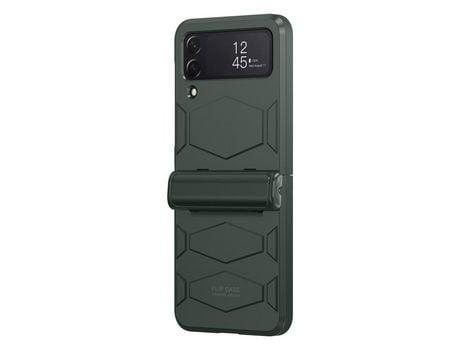 Funda para Samsung Galaxy Z Flip 4 5G Piel Sintética Verde