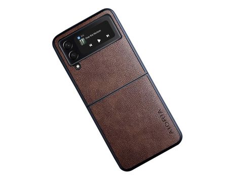 Funda para Samsung Galaxy Z Flip 3 5G AIORIA Piel Sintética Marrón