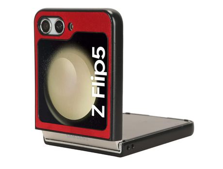 Funda para Samsung Galaxy Z Flip 5 5G Piel Sintética Rojo