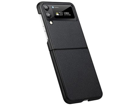 Funda para Samsung Galaxy Z Flip 4 5G Piel Sintética Negro