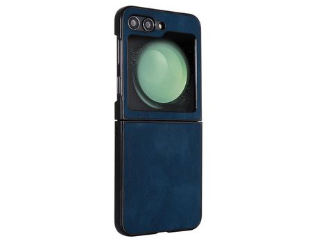 Funda para Samsung Galaxy Z Flip 5 5G Piel Sintética Retro Azul