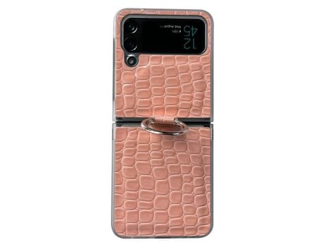 Funda para Samsung Galaxy Z Flip 4 5G Piel Sintética Rosa
