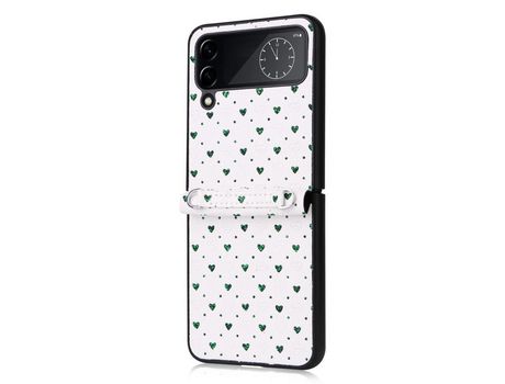Funda para Samsung Galaxy Z Flip 4 5G Piel Sintética Verde