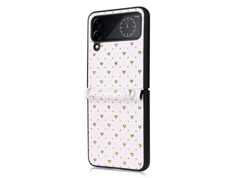 Funda para Samsung Galaxy Z Flip 4 5G Piel Sintética Dorado