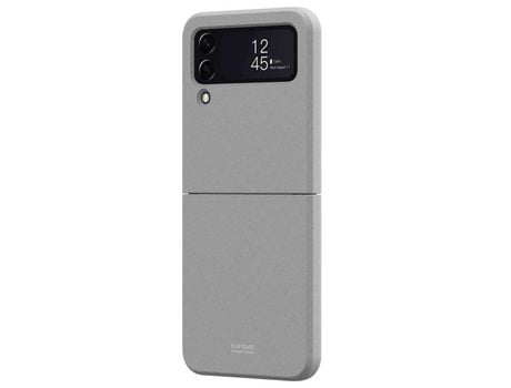 Funda para Samsung Galaxy Z Flip 4 5G Piel Sintética Gris