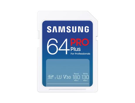 Tarjeta de memoria SAMSUNG (64 GB - 180 MB/s)