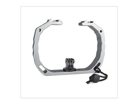 Soporte Mango Jaula Teléfono Gopro Equipo Vídeo Plateado