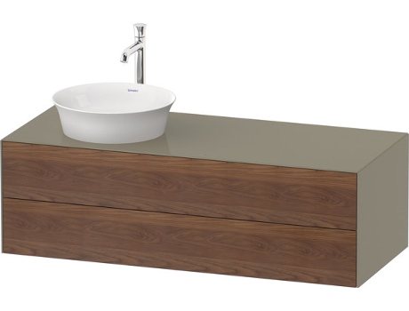 DURAVIT Tulip blanco, mueble de baño colgado en la pared, ancho 1300 x fondo 550mm, con 2 cajones, con tecnología tip-on, WT4987L