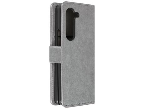 Funda Folio para Samsung Galaxy Z Fold 5 AVIZAR Piel Gris