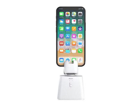 Estabilizador Teléfono Móvil Seguimiento Inteligente Rotación Grados para Lg Q6 Blanco