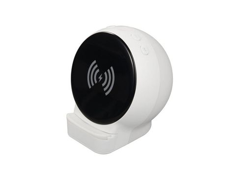 Altavoz portátil Teléfono Multifunción Luz Nocturna Carga Inalámbrica Disco Bluetooth Blanco