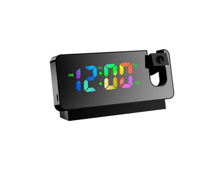 Reloj despertador de proyección multifuncional Reloj LED grande y colorido Pr