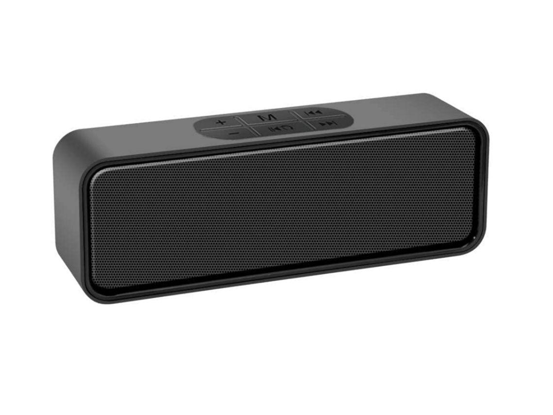 Altavoz portátil Prueba Agua Sonido Estéreo Disco Audio Aux Tarjeta CHRONUS Cartón Bluetooth Negro