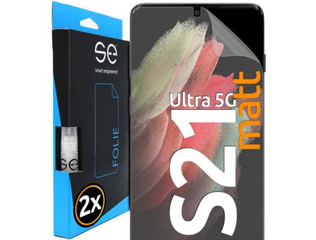 Protector de Pantalla para Samsung Galaxy S21 Ultra SMART ENGINEERED Piel Sintética Transparente