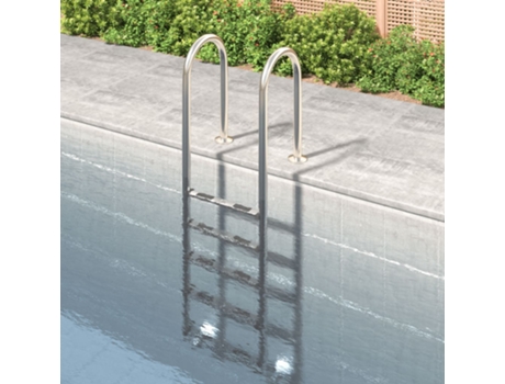 Escalera para piscina acero inoxidable 304 54x38x211 cm VIDAXL