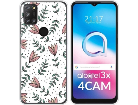 Carcasa Alcatel 3X 4CAM TUMUNDOSMARTPHONE Dibujos Transparente Flores 01 Multicolor