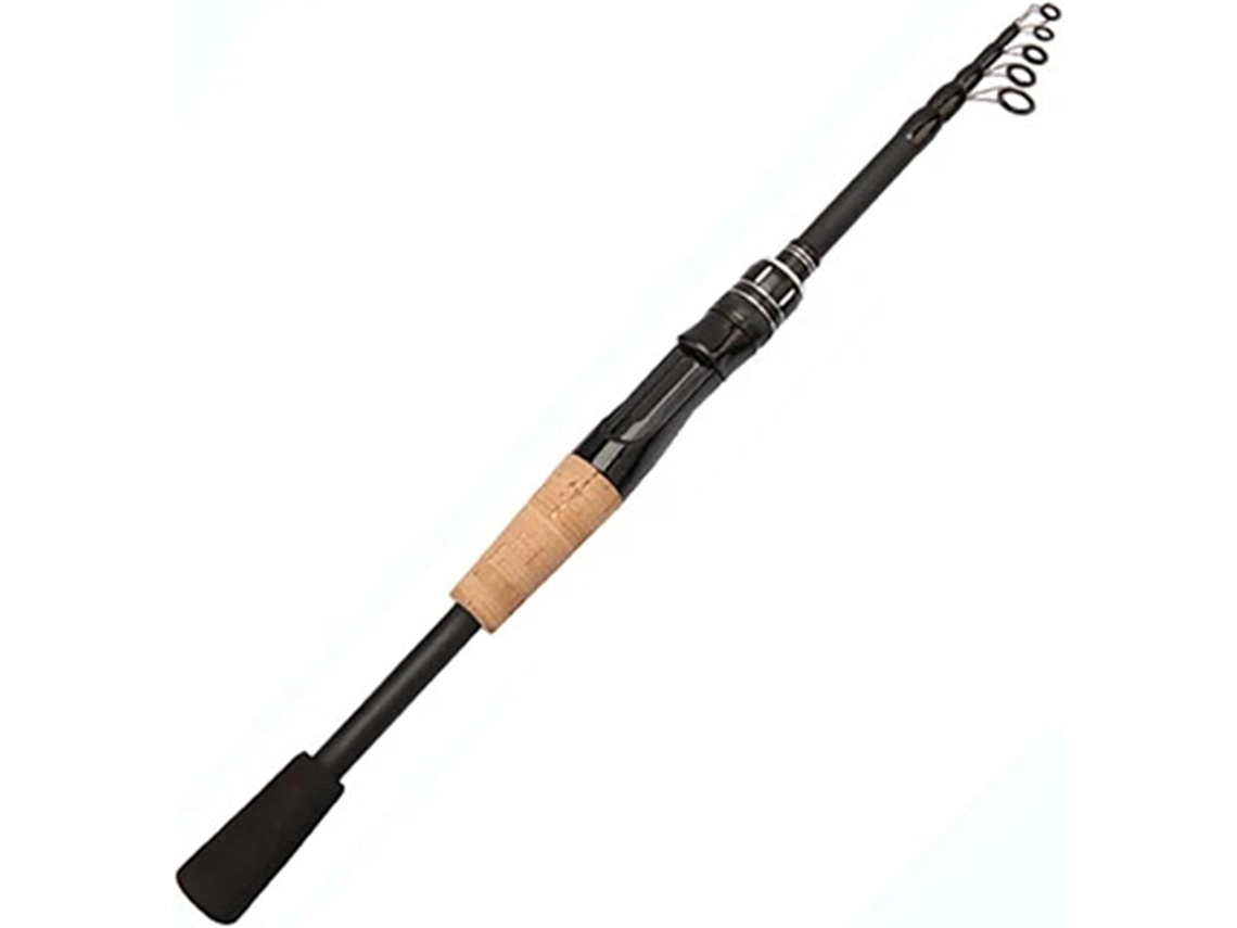 Caña De Pescar Para Baitcasting, Señuelos, Giratoria, Telescópica, Con Mango Madera, Carbono, Fundición, Eq...