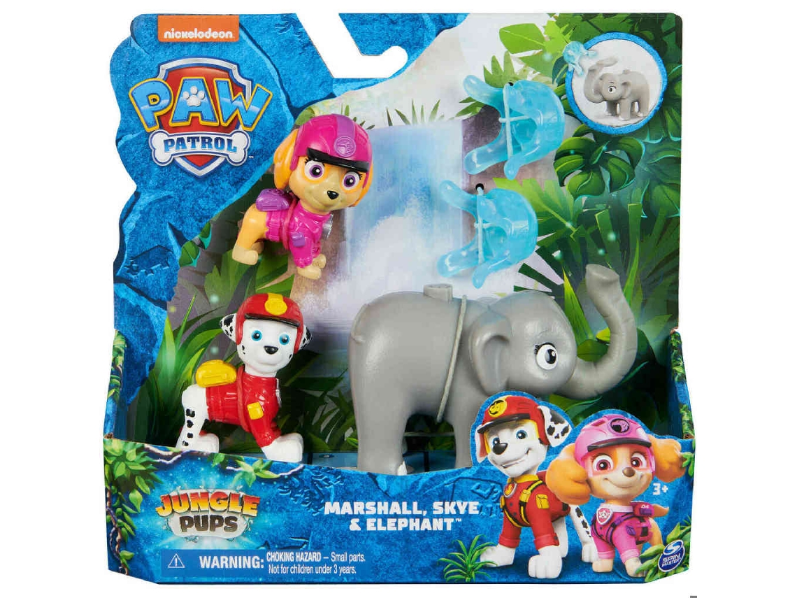 Figuras PATRULLA CANINA De la Selva Marshall, Skye y Elefante