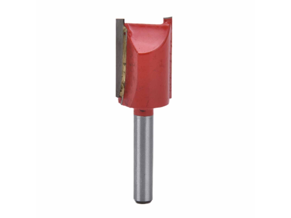 Broca Reta 2 Canais Aço Liga 1/4 Polegada Shank 17mm Ferramentas De Marcenaria Cnc Para Recorte E Ranuramento