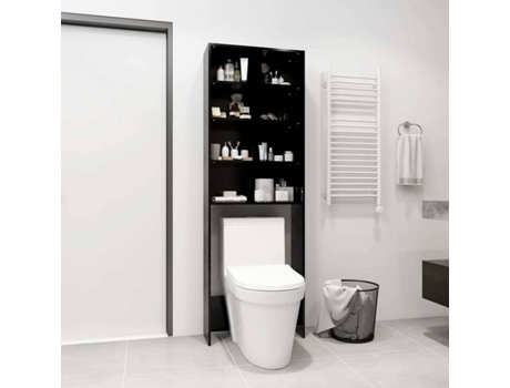 vidaXL Armario de lavadora negro 64x24x190 cm