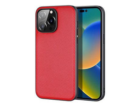 Funda para iPhone 14 Pro ELKUAIE Piel Sintética Rojo